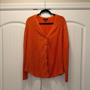 Rachel Orange Textured Cardigan